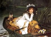 James Tissot Young Lady in a Boat. oil painting
